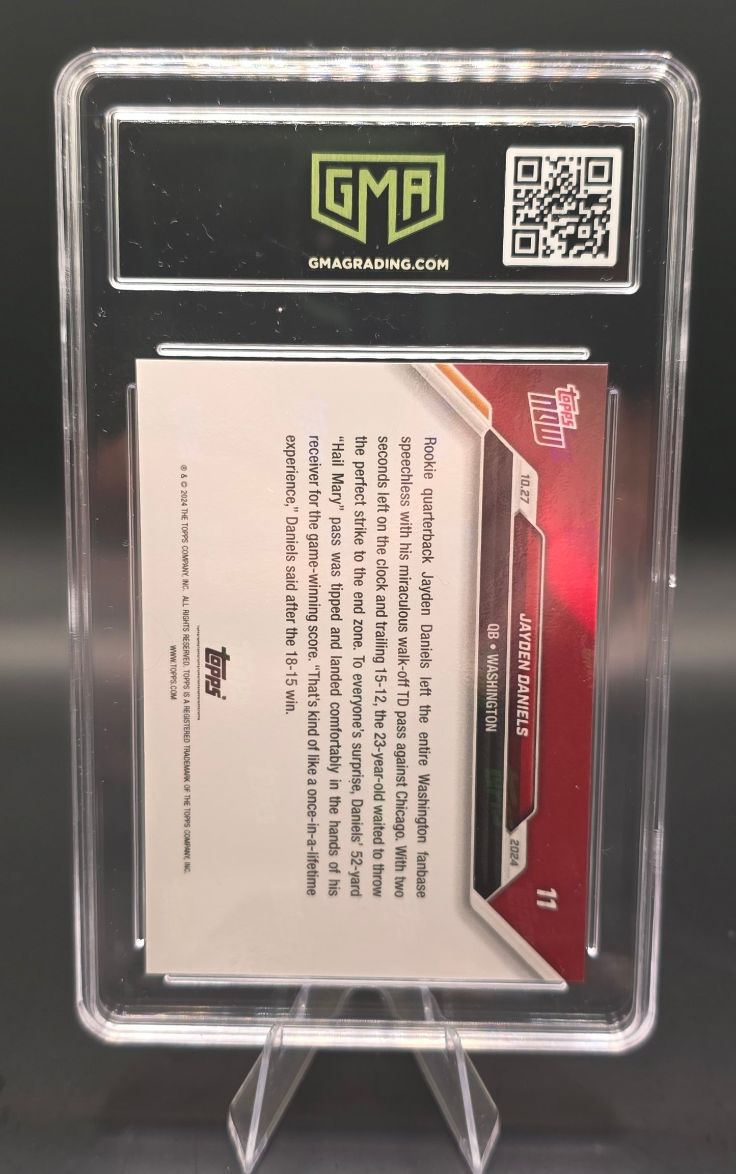 2024 Topps Now Jayden Daniels #11 Rookie