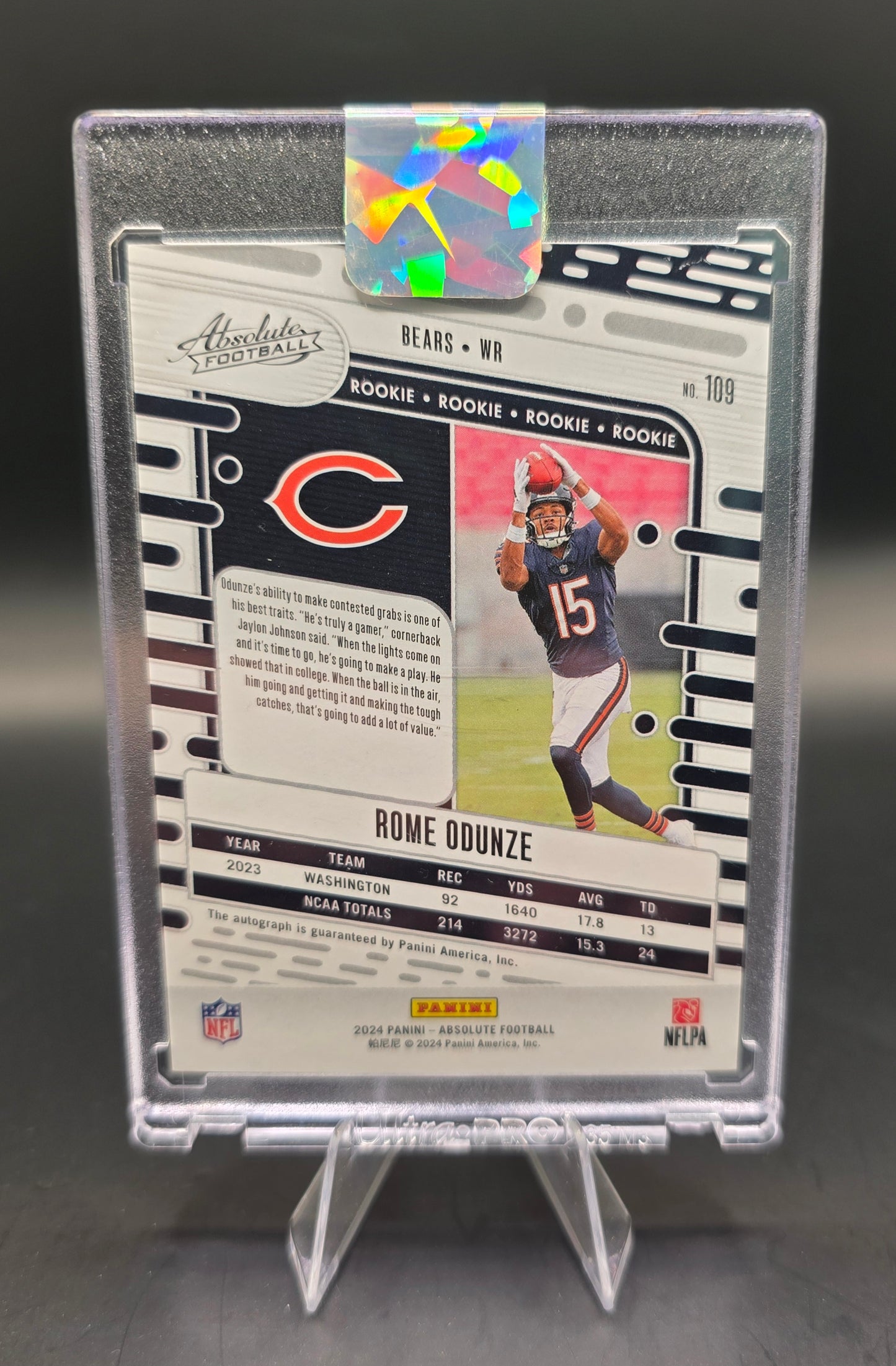 2024 Panini Absolute Football Rome Odunze Rookie Auto