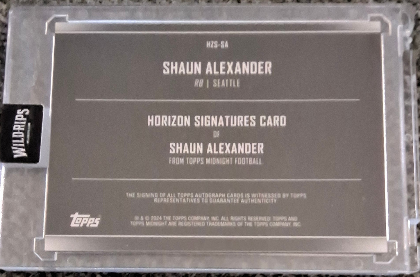 2024 Topps Midnight #HZS-SA Shaun Alexander Horizon Signatures 23/99
