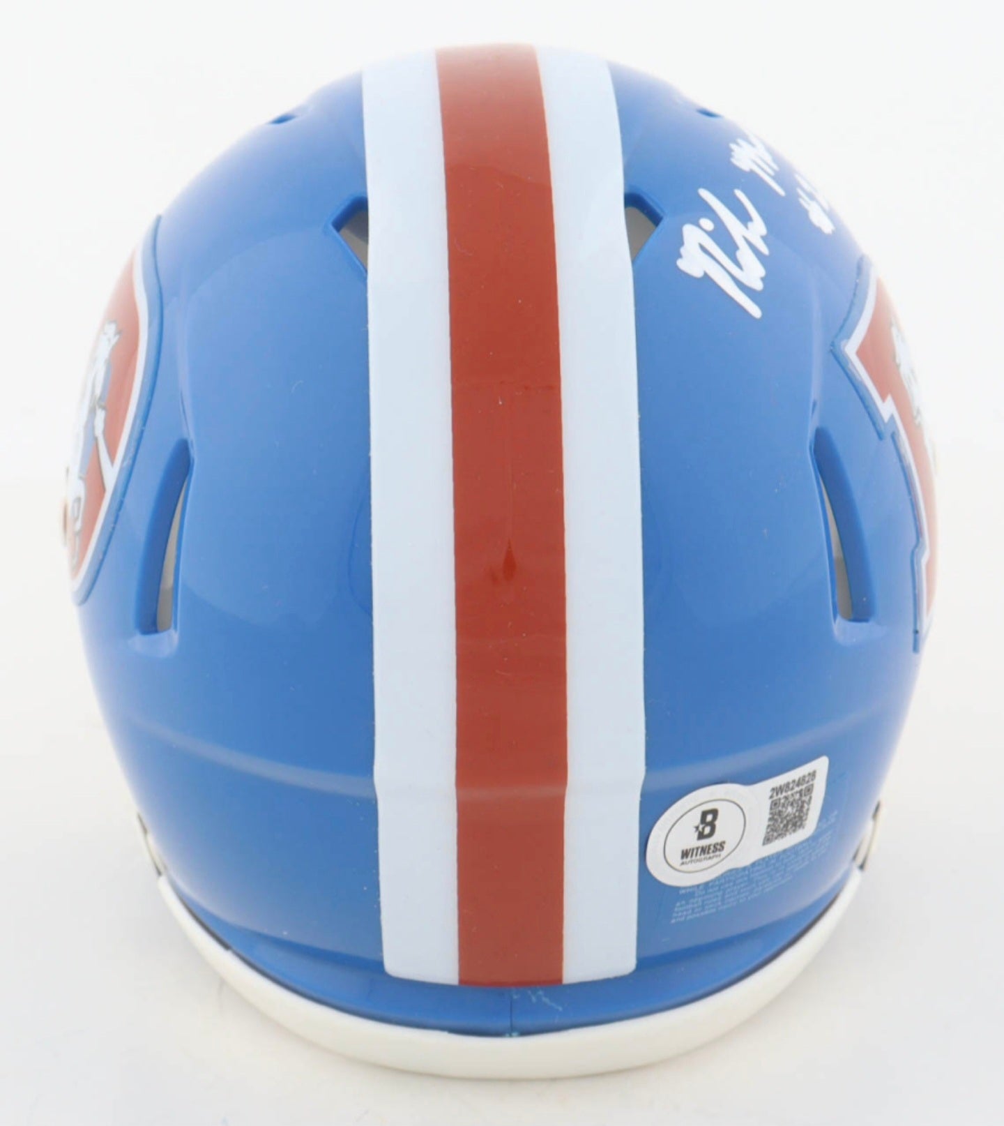 Riley Moss Signed Broncos Throwback Mini