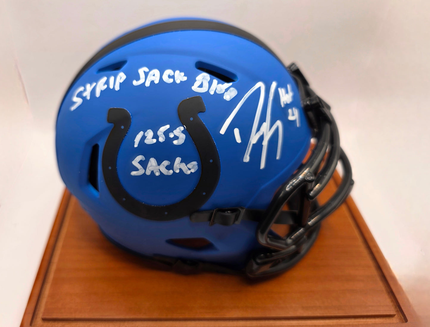 Indianapolis Colts Hall of Fame Dwight Freeney Signed Mini Helmet