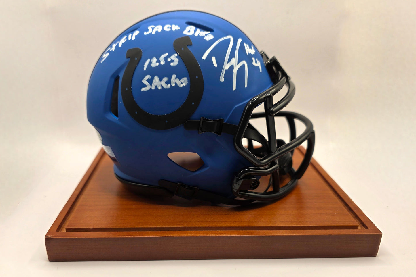 Indianapolis Colts Hall of Fame Dwight Freeney Signed Mini Helmet