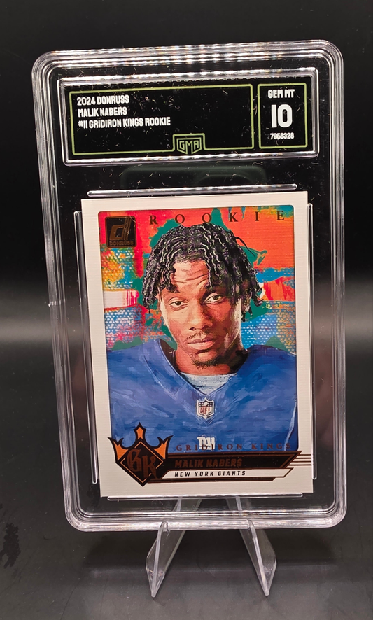 2024 Donruss Malik Nabers #11 Gridiron Kings Rookie GMA GEM MT 10
