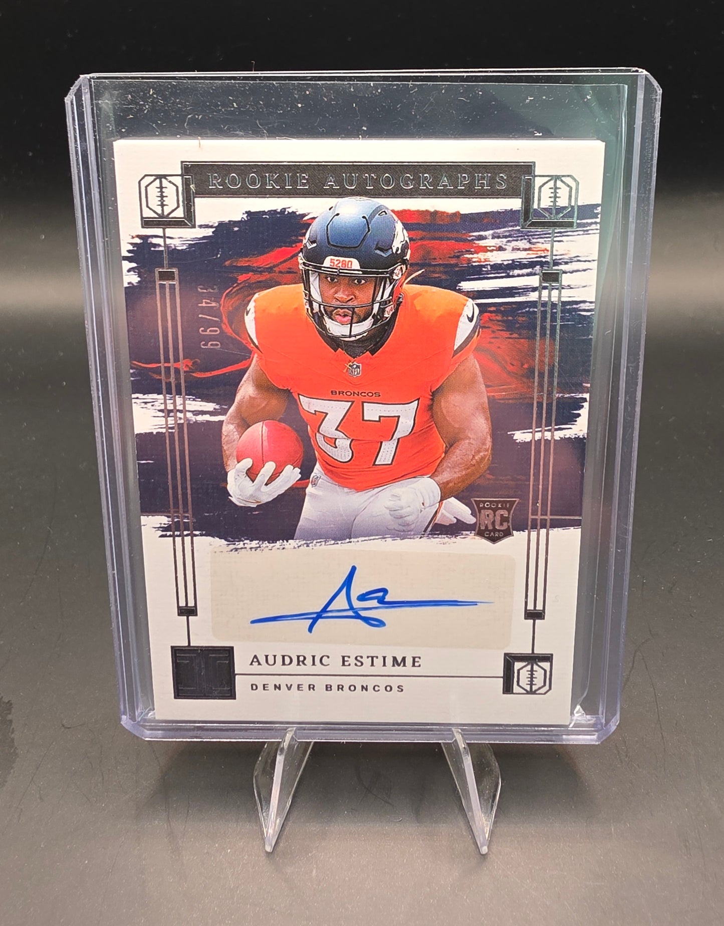 2024 Panini Impeccable Football Rookie Patch Auto N0.RA-AEE Audric Estime 34/99