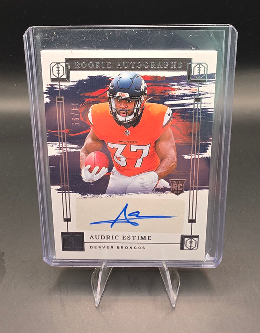 2024 Panini Impeccable Football Rookie Patch Auto N0.RA-AEE Audric Estime 34/99