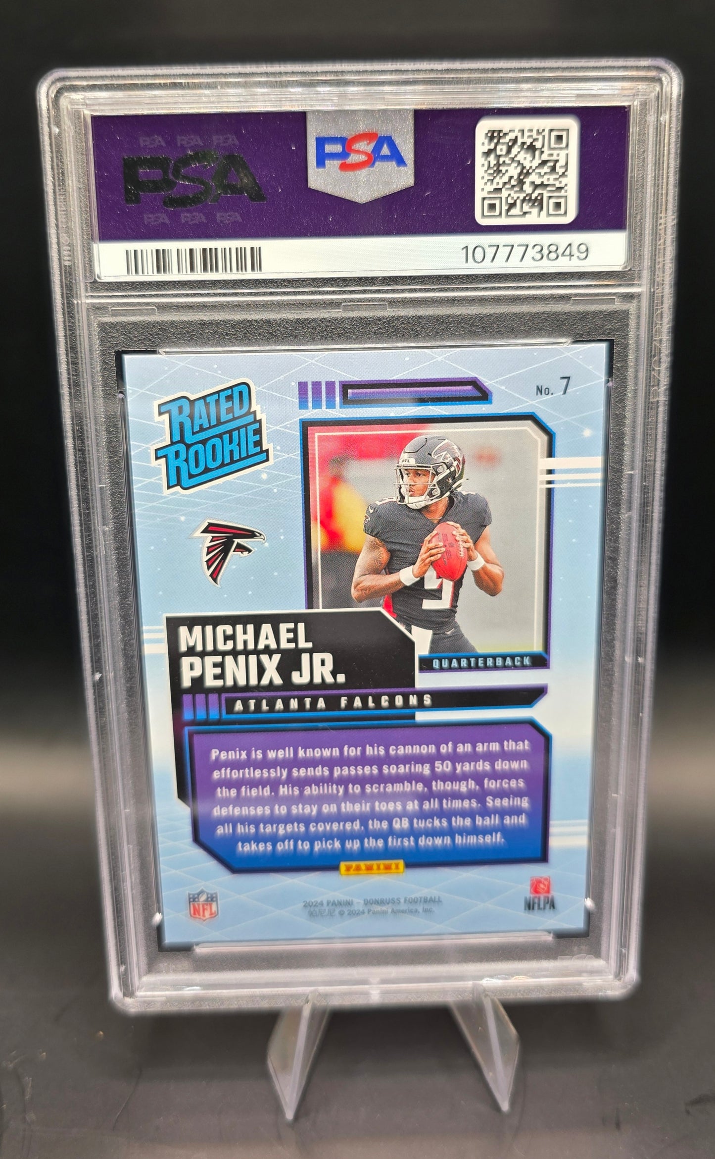 2024 Donruss Michael Penix JR Rated Rookies Retro #7 PSA Mint 9