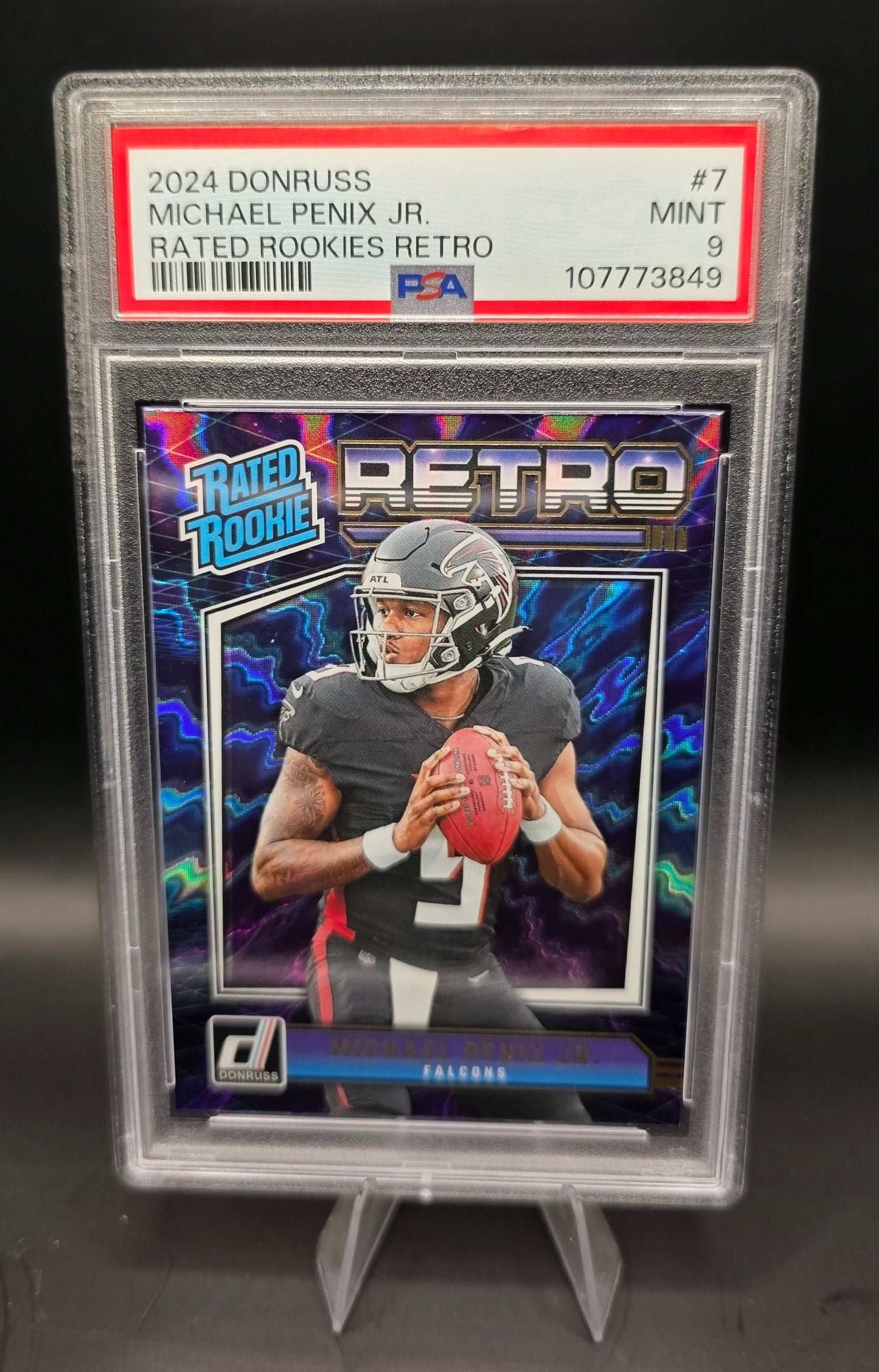 2024 Donruss Michael Penix JR Rated Rookies Retro #7 PSA Mint 9
