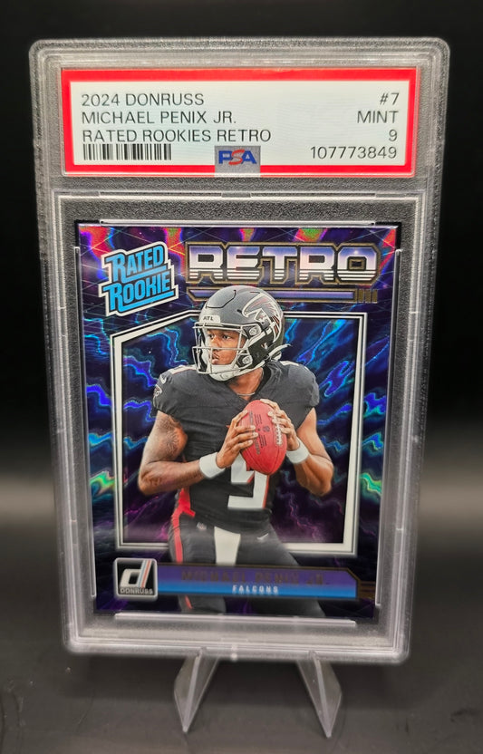 2024 Donruss Michael Penix JR Rated Rookies Retro #7 PSA Mint 9