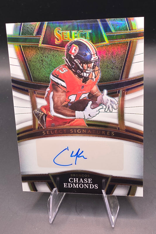 2022 Panini Select Football Chase Edmonds Select Signatures Auto 16/50 Silver