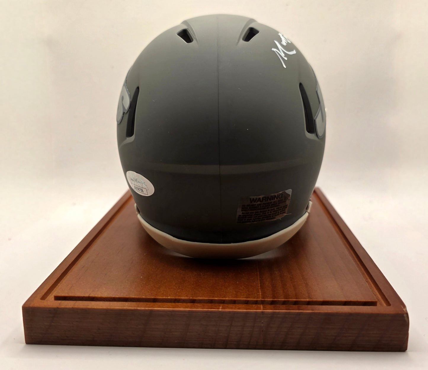 New York Jets Mark Gasteneu Signed Slate Mini Helmet
