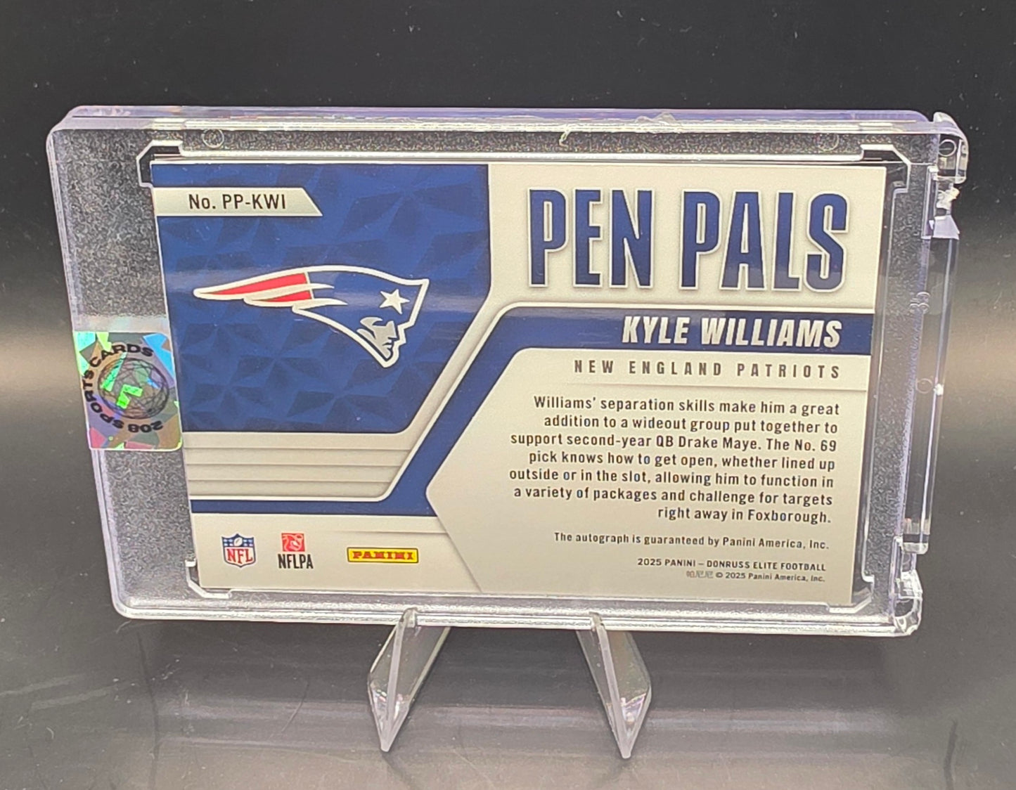 2025 Donruss Elite Pen Pals Kyle Williams #PP-KWI RC