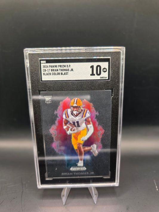 2024 Panini Draft Picks CB-17 Brian Thomas JR Black Color Blast SGC 10 GM