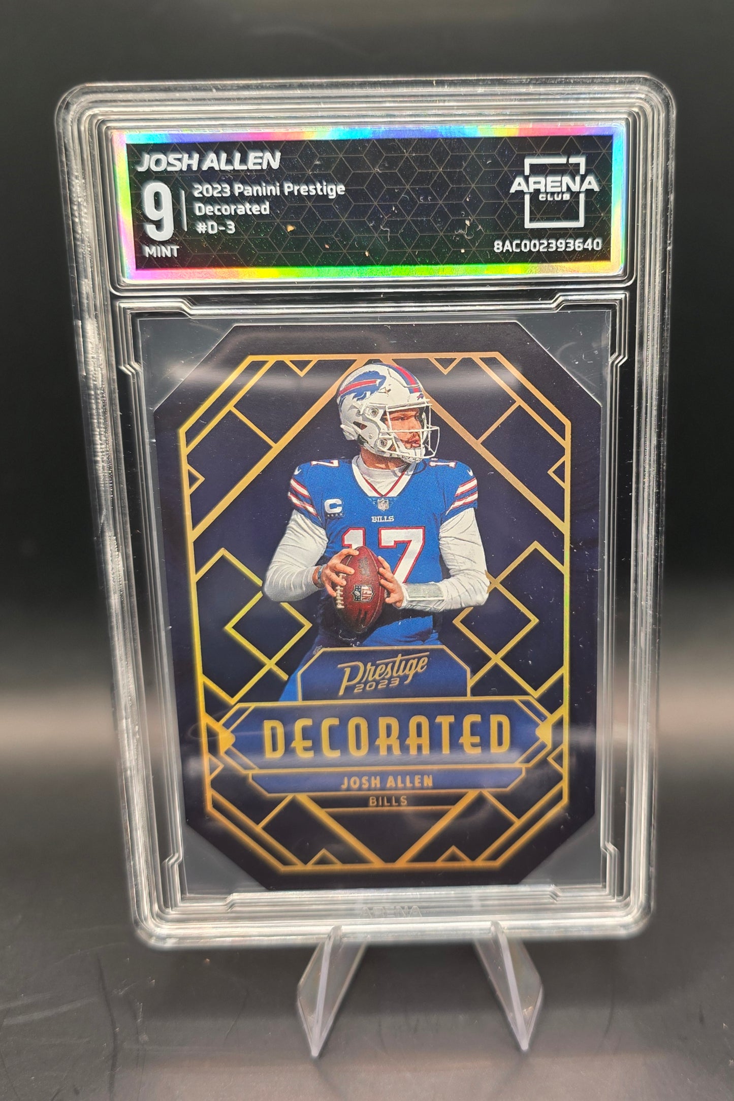 2023 Panini Prestige Decorated Josh Allen #D-3 ARENA CLUB MINT 9