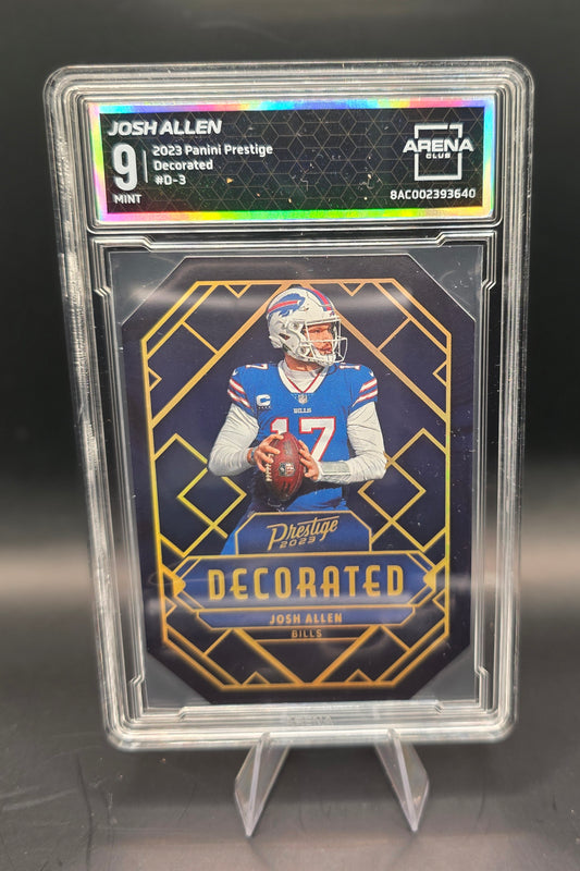 2023 Panini Prestige Decorated Josh Allen #D-3 ARENA CLUB MINT 9