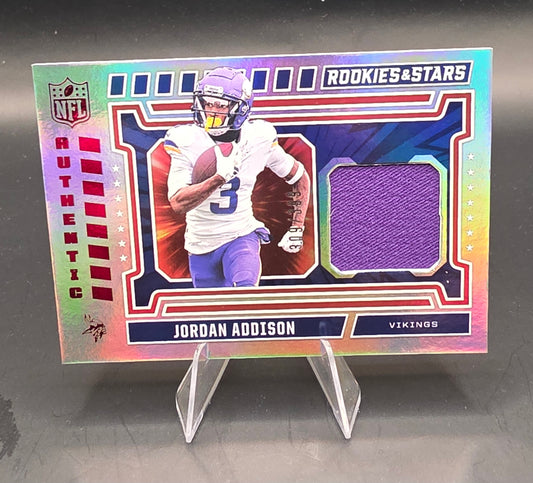 2024 Panini Rookies & Stars Football NFL Authentic Patch Jordan Addison No. NA-JAN 309/399