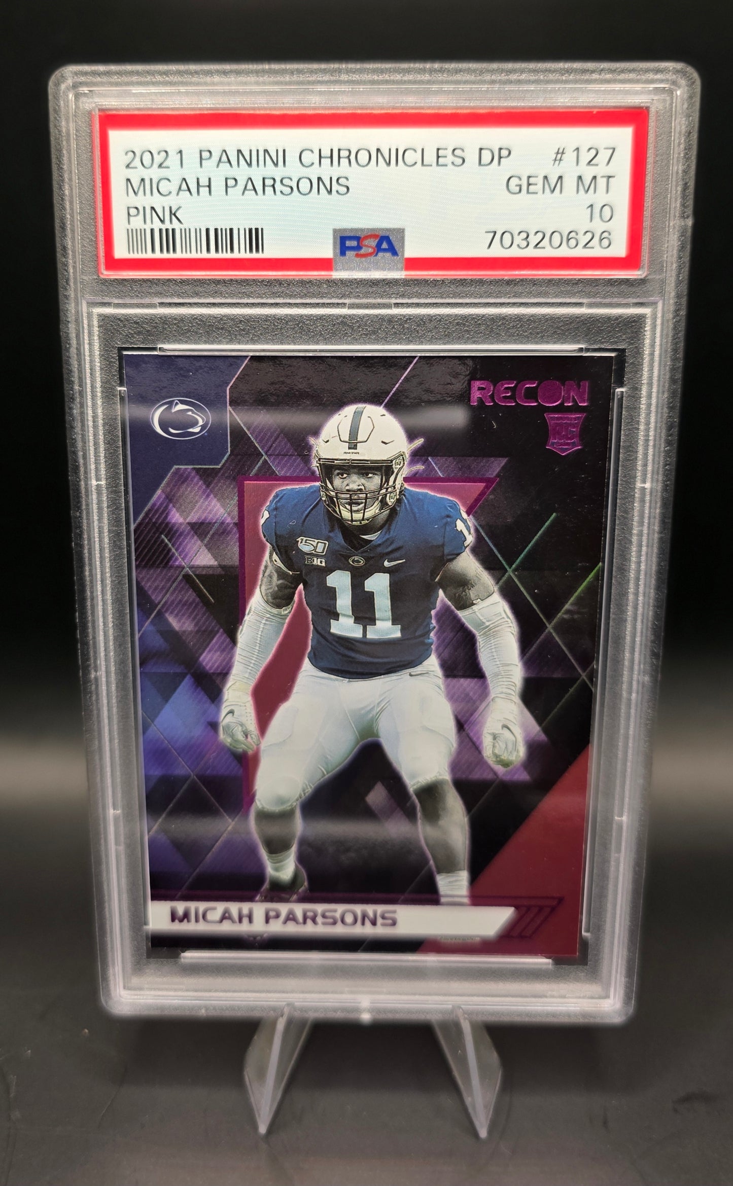 2021 Panini Chronicles Draft Picks Micah Parsons Pink #127 PSA GEM MT 10