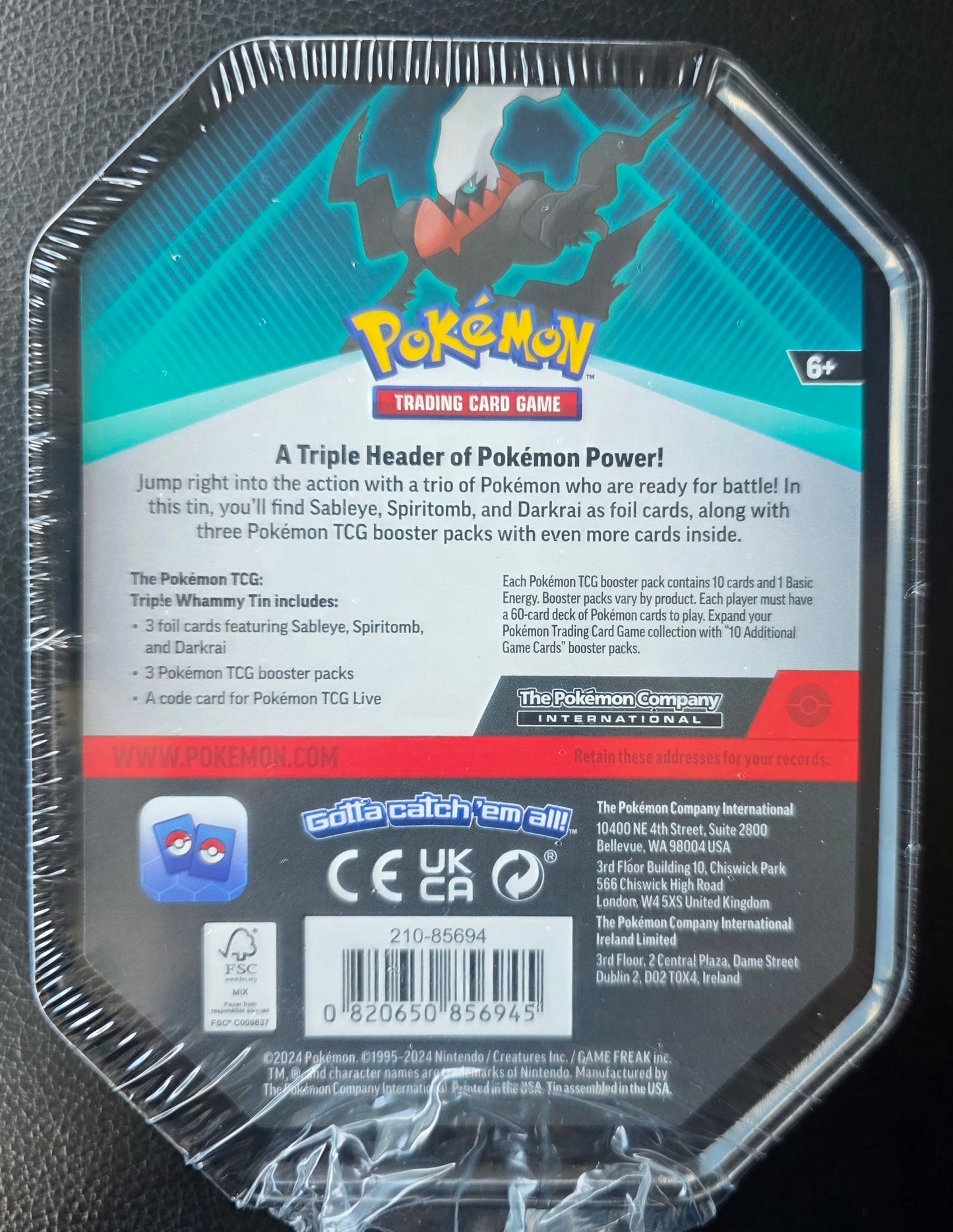 Triple Whammy Tin [Darkrai] - Miscellaneous Cards & Products (MCAP)