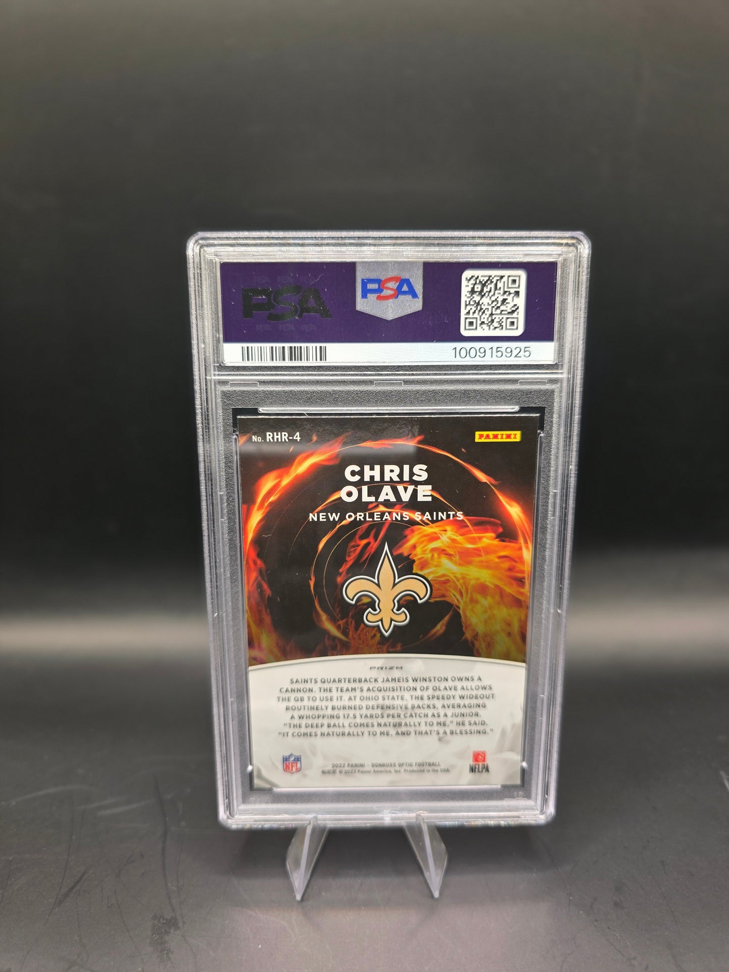 2022 Donruss Optic Chris Olave Red Hot Rookies #RHR4 PSA GEM MT 10