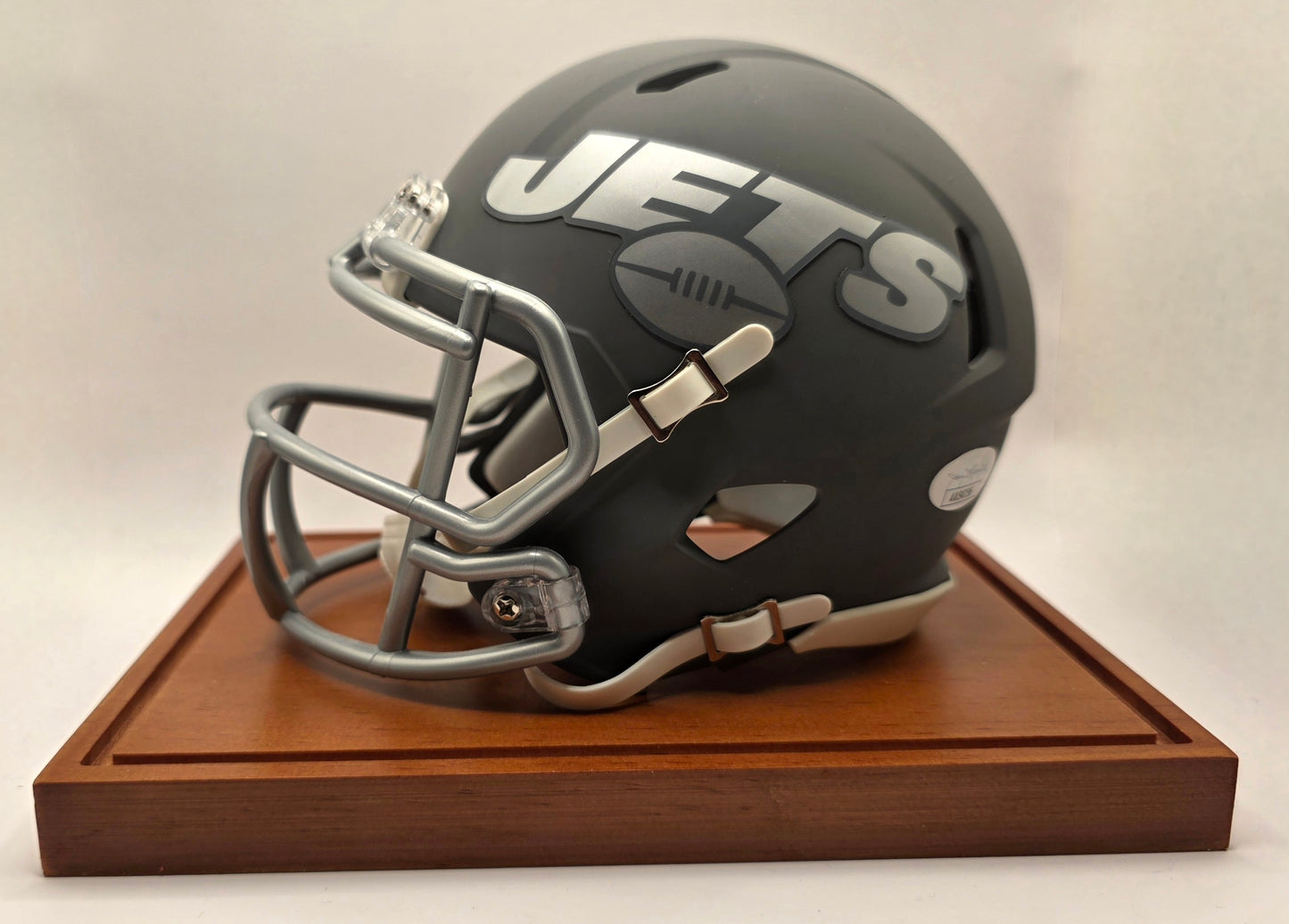 New York Jets Mark Gasteneu Signed Slate Mini Helmet