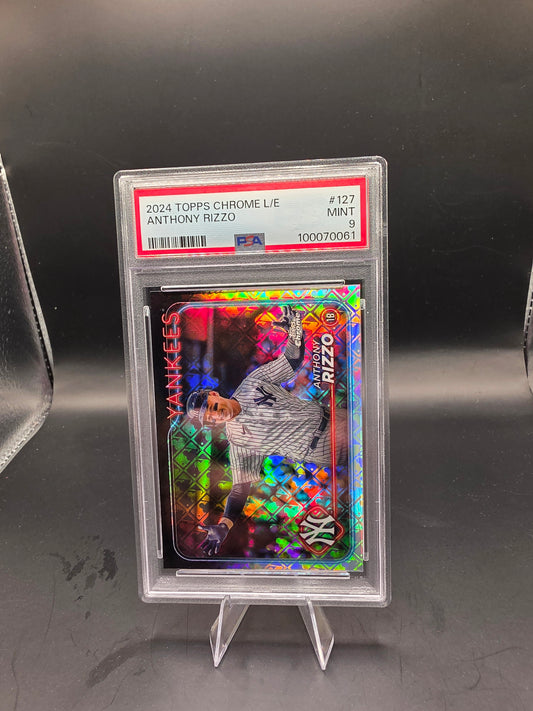 2024 Topps Chrome L/E Anthony Rizzo #127 PSA Mint 9