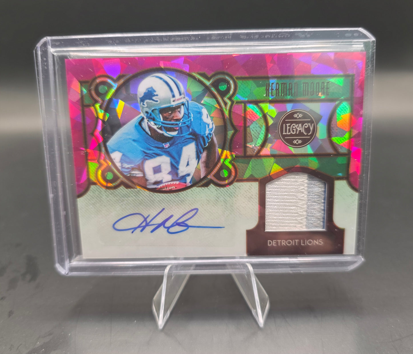 2020 Panini Legacy Football Herman Moore Patch Auto 1/3