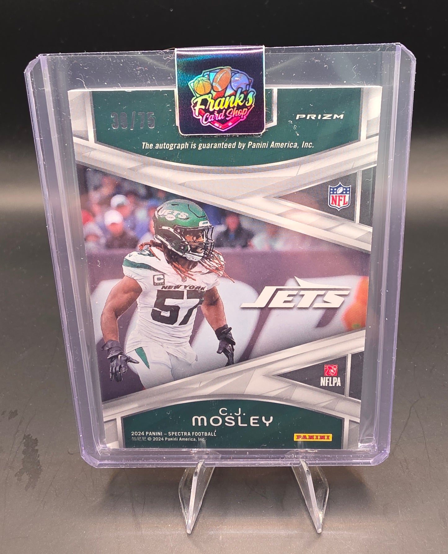2024 Panini Spectra Football Rookie Patch Auto C.J. Mosley 39/75