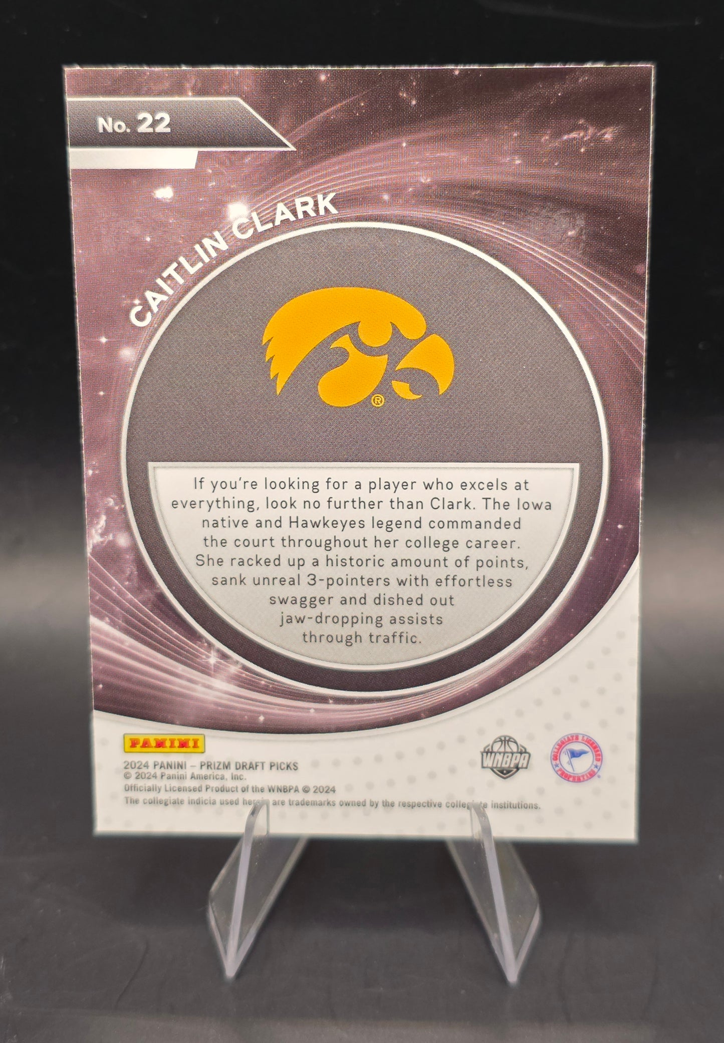 2024 Panini Prizm Draft Picks Caitlin Clark Student Orientation RC #22