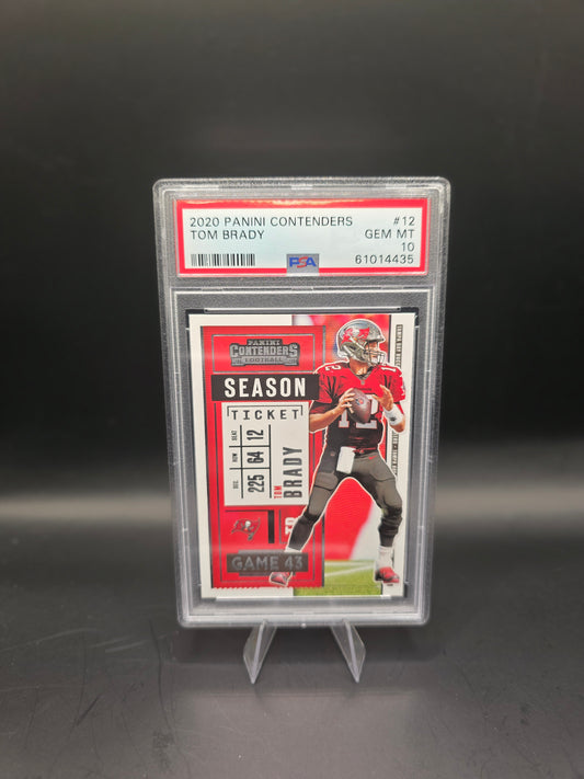 2020 Panini Contenders Tom Brady #12 Season Ticket PSA GEM MT 10