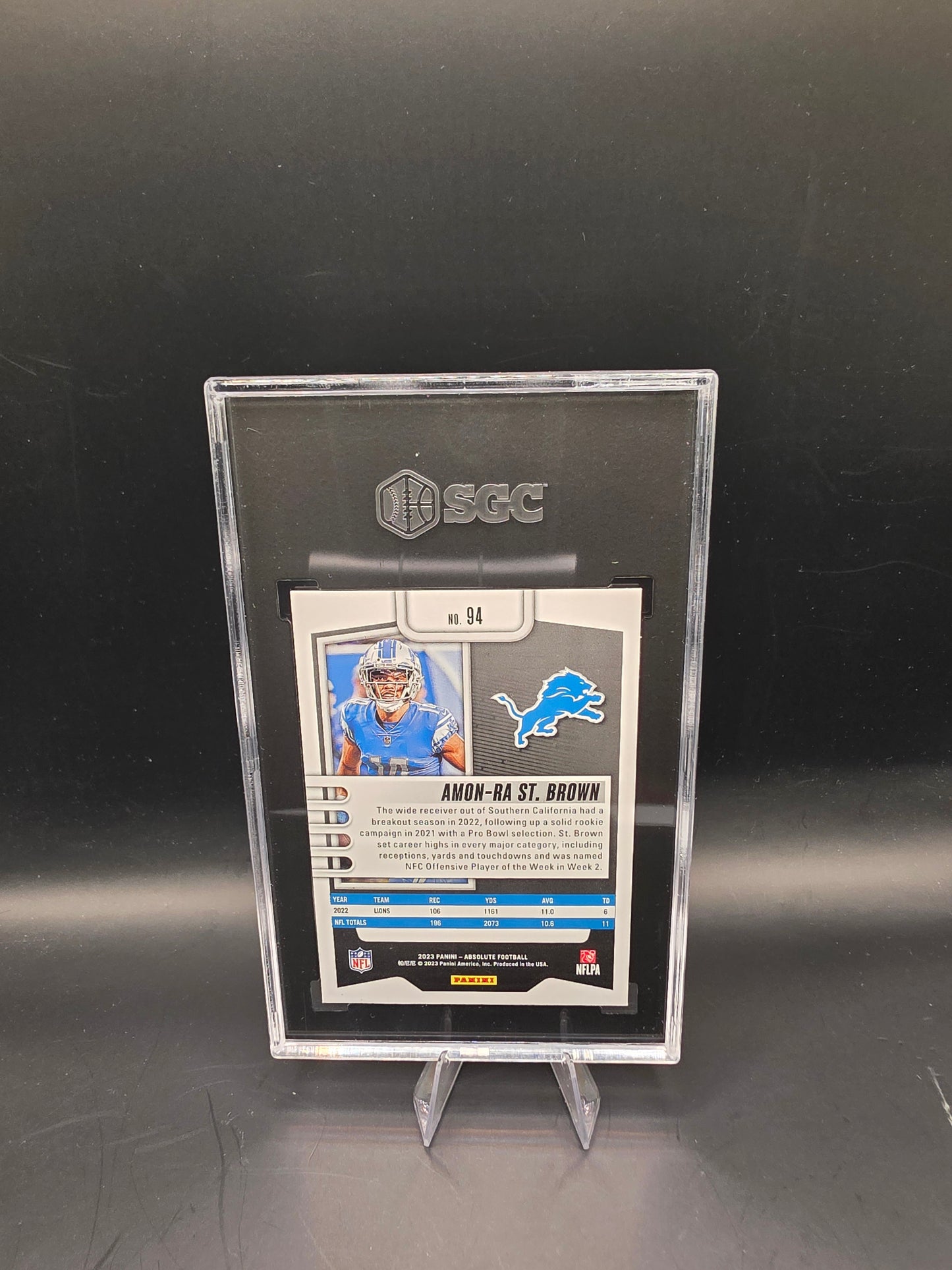 2023 Panini Absolute Amon-Ra St. Brown #94 SGC GEM MT 10