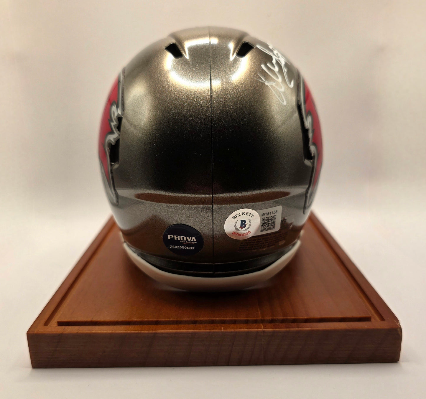 Tampa Bay Buccaneers Hall Of Fame Warren Sapp Signed Speed Mini Helmet