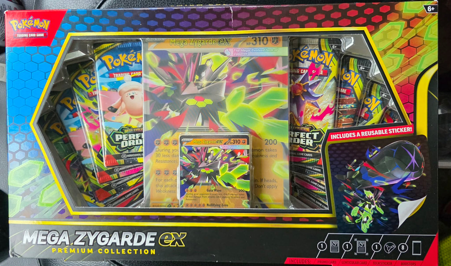 Pokemon TCG: Mega Zygarde ex Premium Collection with 8 Booster Packs
