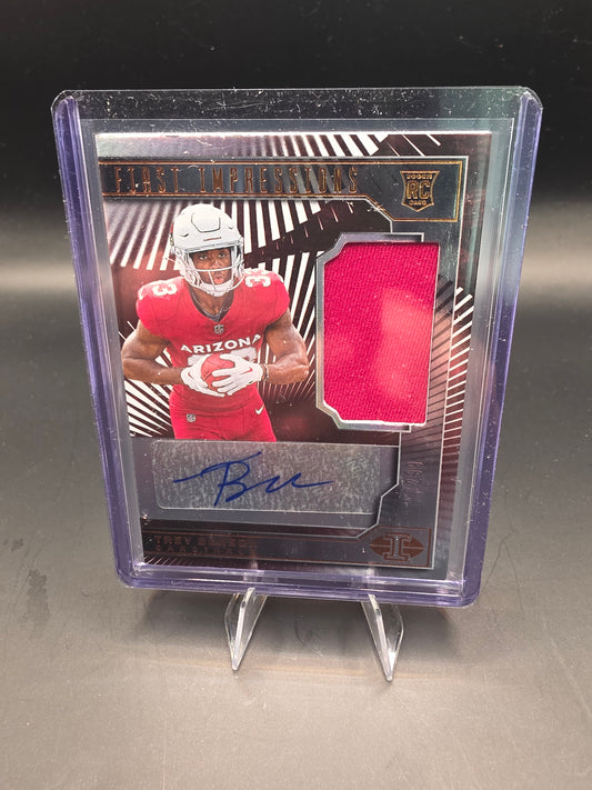 2024 Panini Illusions Football Rookie Patch Auto No. 142 Trey Benson  211/299