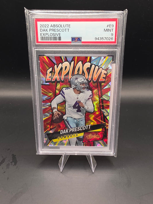 2022 Absolute Dax Prescott Explosive #E9 PSA Mint 9