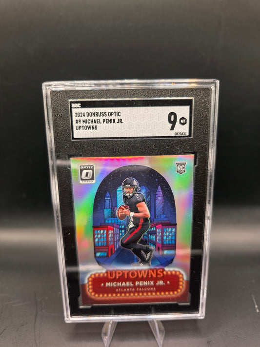2024 Donruss Optic #9 Michael Penix JR  Uptowns SGC 9 MT