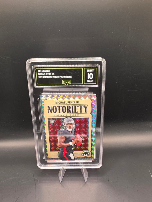2024 Mosaic Michael Penix JR #20 Notoriety Mosaic Prizm Rookie GMA GEM MT 10