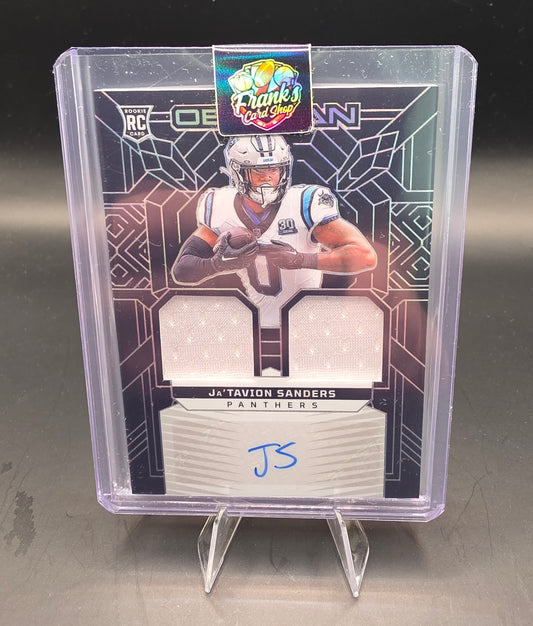 2024 Panini Obsidian Football Rookie Patch Auto No. RMI-JSS Jatavion Sanders Dual Patch 15/299