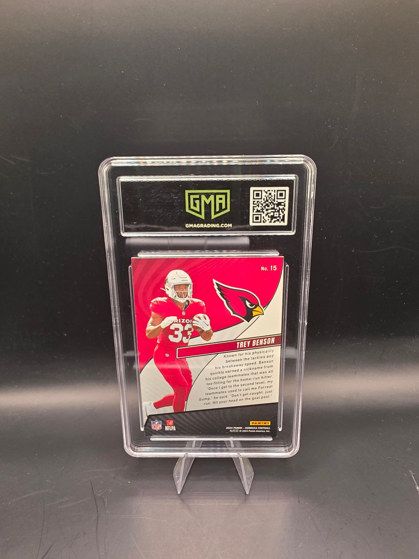 2024 Donruss Trey Benson #15 Rookie Revolution GMA GEM MT 10