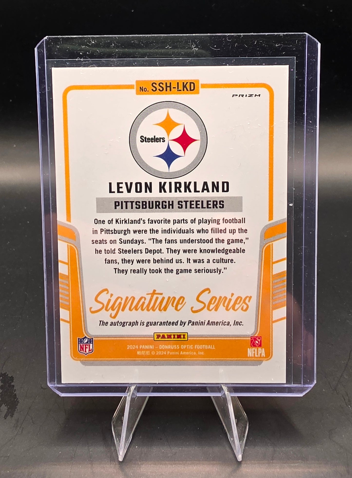 2024 Panini Donruss Optic Football Signature Series Levon Kirkland Silver Autograph