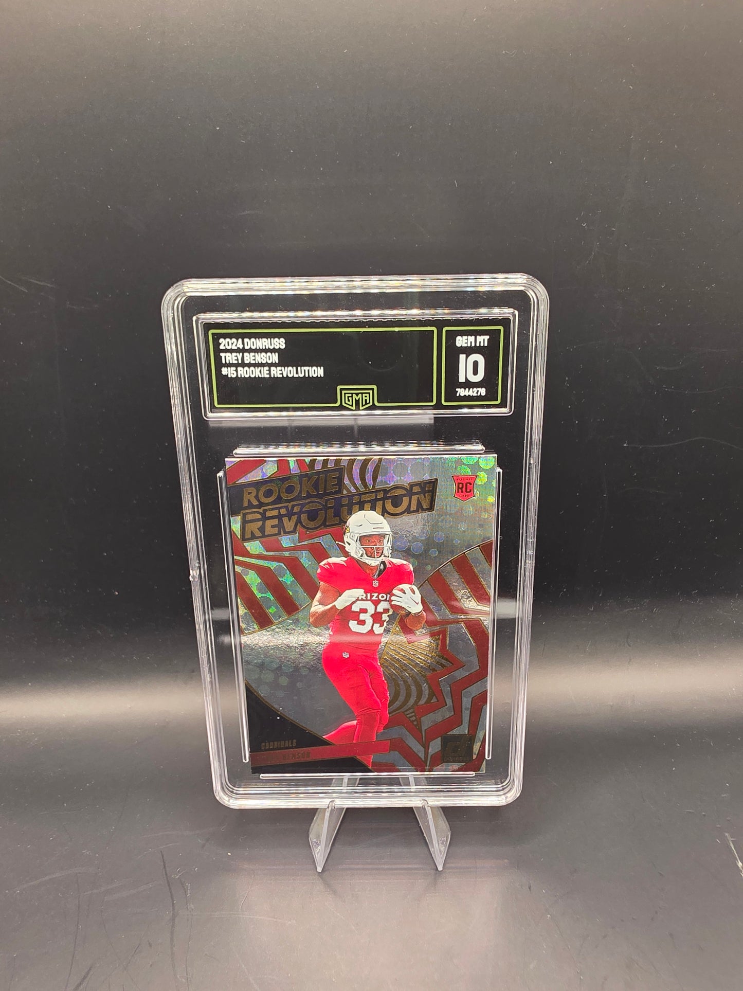 2024 Donruss Trey Benson #15 Rookie Revolution GMA GEM MT 10