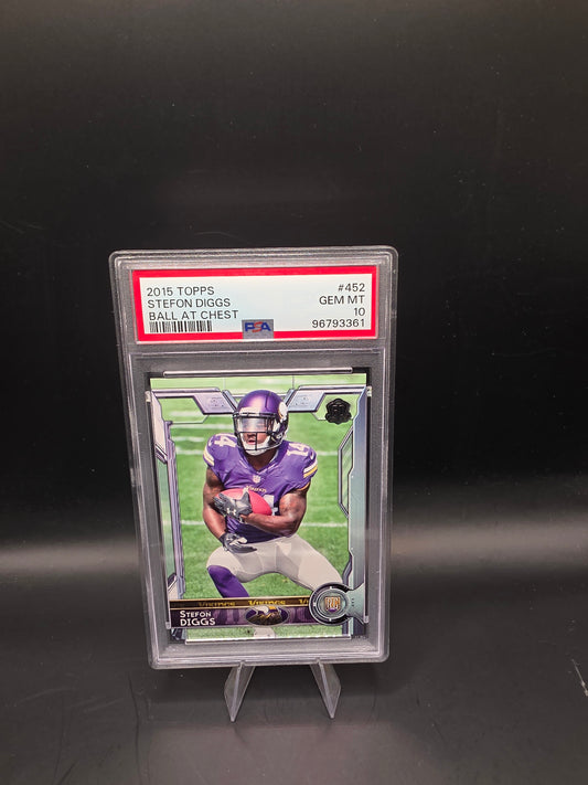 2015 Topps Stefon Diggs #452 Ball At Chest PSA GEM MT 10
