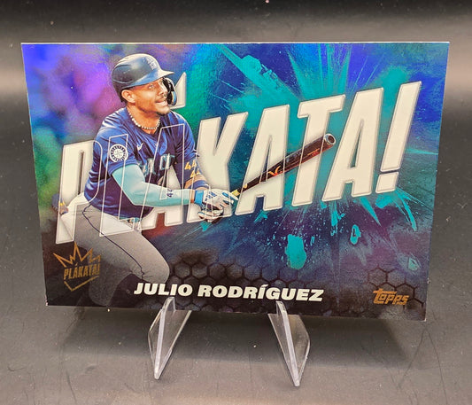 2025 Topps Series 1 Baseball Plankata SSP PLAK-9 Julio Rodriguez