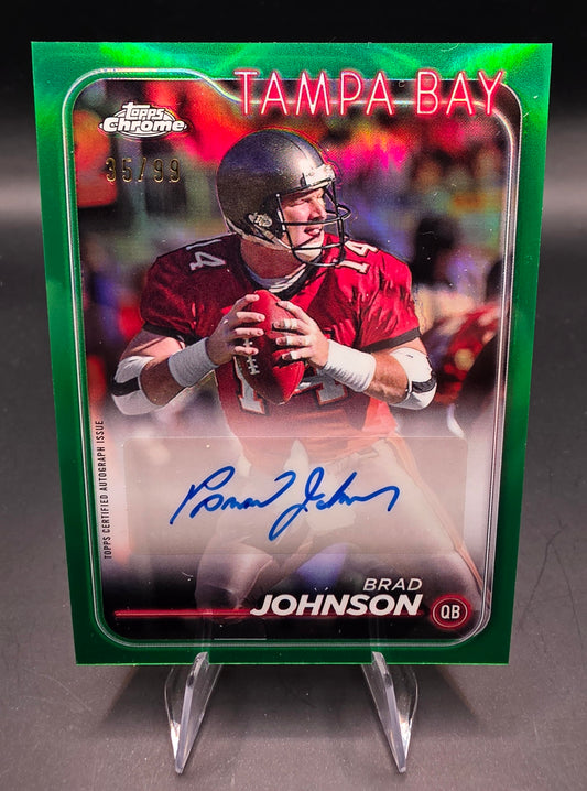 2024 Topps Chrome Green Brad Johnson Autograph 35/99 Gold