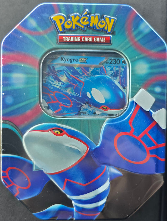 Pokémon TCG: Azure Legends Tin – Kyogre ex (4 Booster Packs & 1 Foil Promo Card)