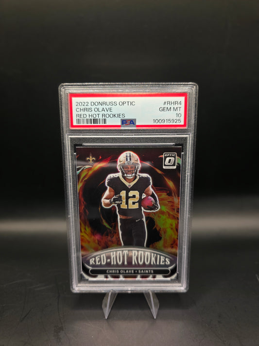2022 Donruss Optic Chris Olave Red Hot Rookies #RHR4 PSA GEM MT 10