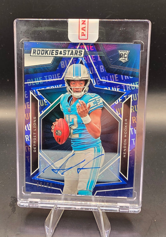 2023 Panini Rookies & Stars Hendon Hooker Blue Rookie True Blue Auto 35/50