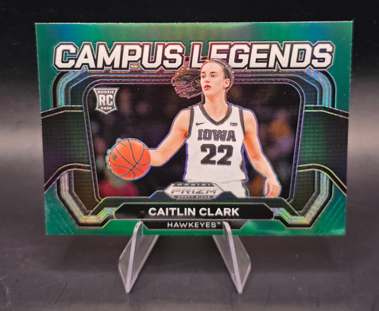 2024 Panini Prizm Draft Picks Campus Legends Caitlin Clark #5 Green Prizm