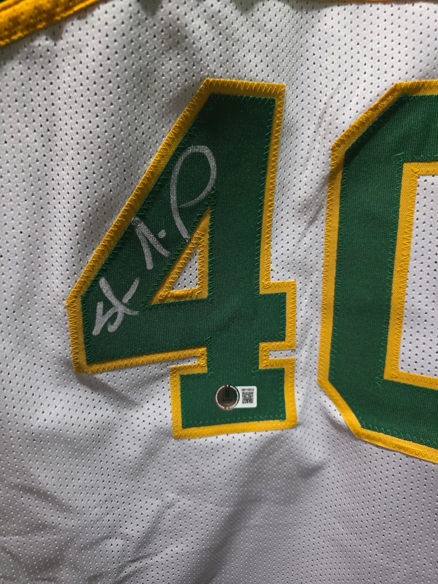NBA Seattle Super Sonics Shawn Kemp Autograph Jersey Beckett Certified