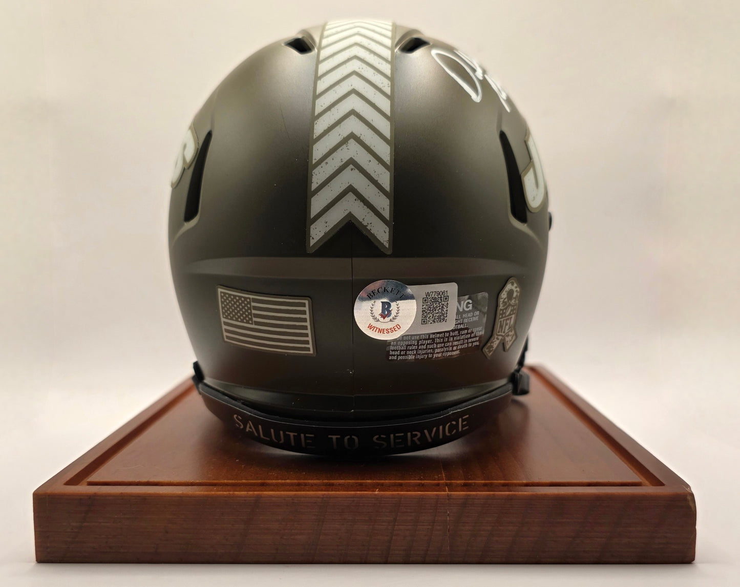New York Jets Darrelle Revis Salute to Service Signed Mini Helmet