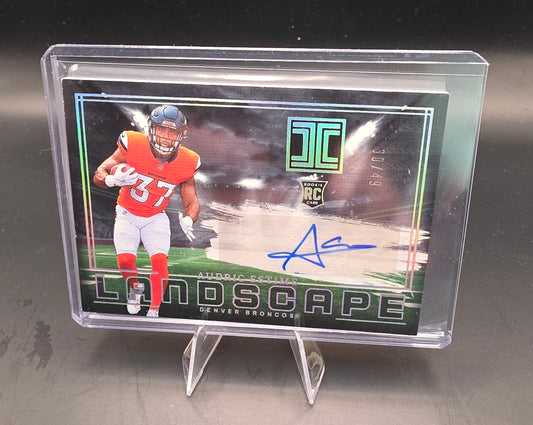 2024 Panini Impeccable  Football Landscape Rookie Patch Auto No. RLA-AEE Audric Estime 30/49