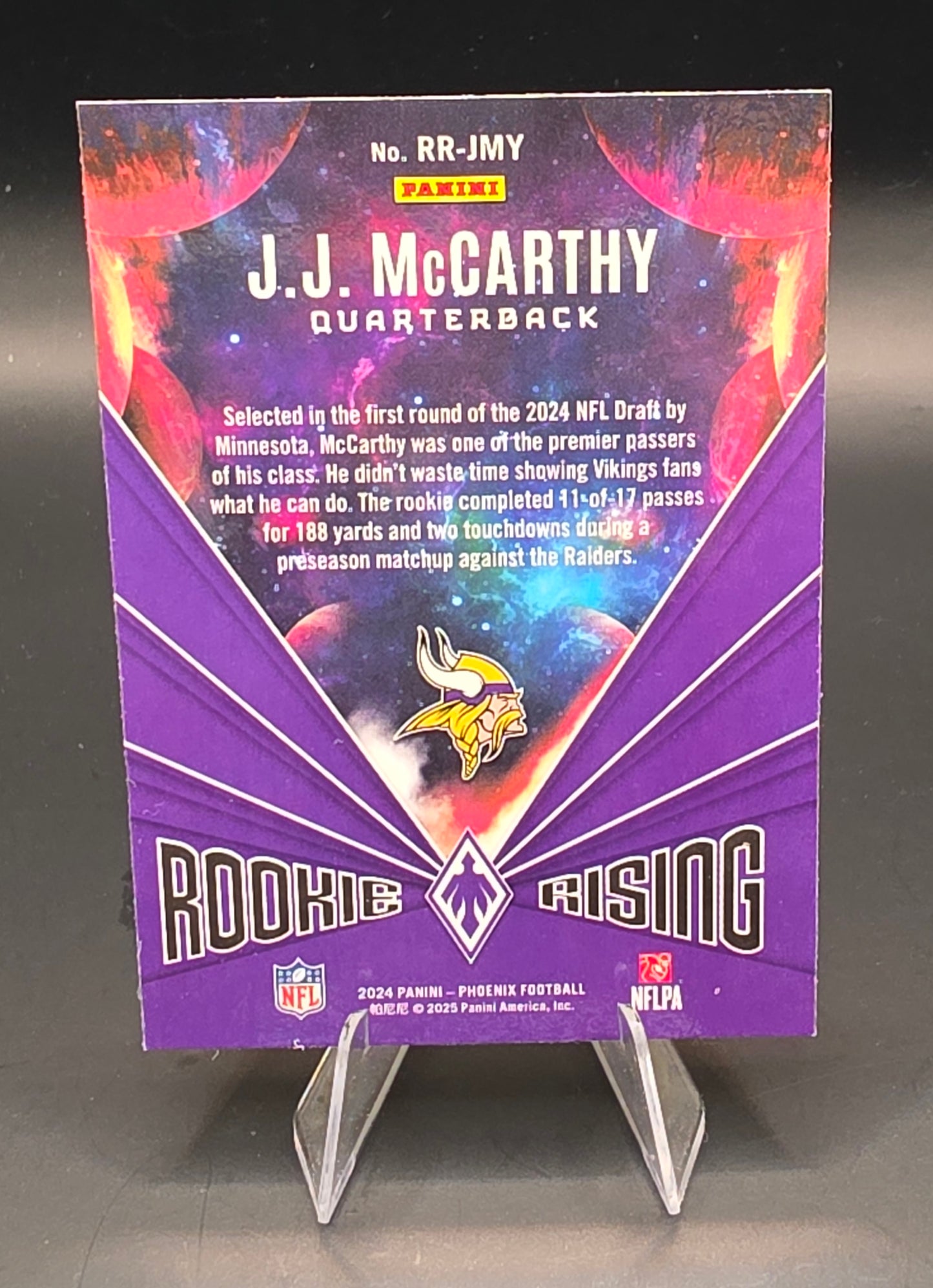 2024 Panini Phoenix Football JJ McCarthy Rookie Rising